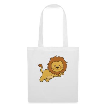 Lion mignon animaux pour les enfants Roi Lion - Sac en tissu - blanc - Devant