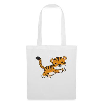 Tiger big cat cute animals for children - Tote Bag - white - Front