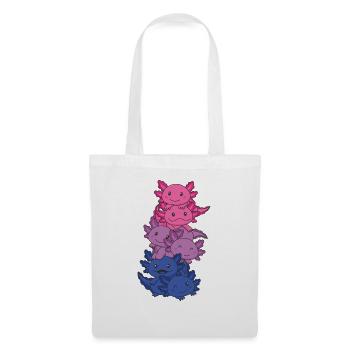Bi Flag Gay Pride LGBTQ Axolotl - Tote Bag - white - Front