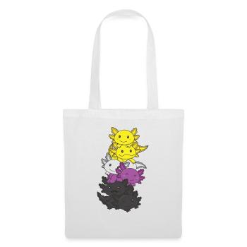Nonbinary Flag Non Binary Pride LGBTQ Axolotl - Stoffbeutel - Weiß - Vorne