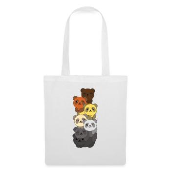 Bear Brotherhood Flag Pride LGBTQ Panda Bunch - Sac en tissu - blanc - Devant