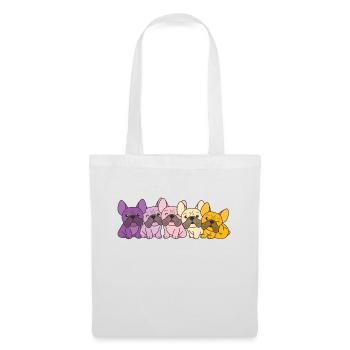 trixic Flag French Bulldog Pride LGBTQ Dogs - Tote Bag - white - Front