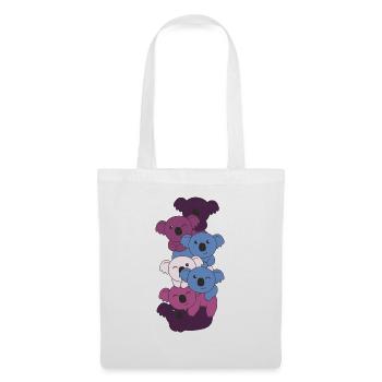 Drapeau non conforme Pride LGBTQ Koala Bunch - Sac en tissu - blanc - Devant