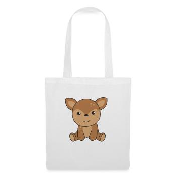 Fauve fauve mignon animaux forêt pour les enfants - Sac en tissu - blanc - Devant