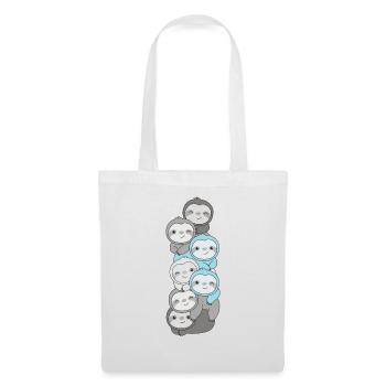 Demiboy Flag Pride LGBTQ Cute Sloth Bunch - Tote Bag - white - Front