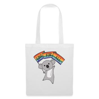Rainbow Flag Gay Pride LGBTQ Koala süße Tiere - Stoffbeutel - Weiß - Vorne