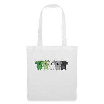 Aromantic Flag Pride LGBTQ süßer Koala - Stoffbeutel - Weiß - Vorne