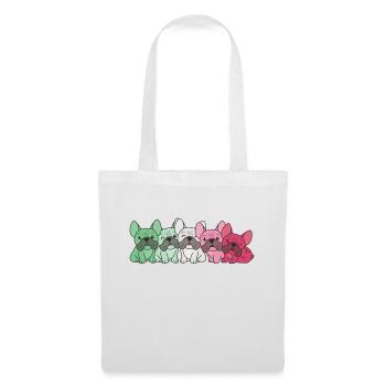 abrosexual Flag French Bulldog Pride LGBTQ Dogs - Tote Bag - white - Front