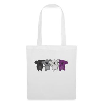 Asexual Flag Pride LGBTQ Doux Koala - Sac en tissu - blanc - Devant