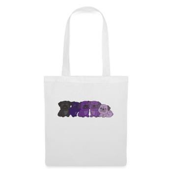 enbian Flag Pug Pride LGBTQ cute dogs - Tote Bag - white - Front