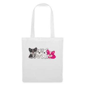 gynéphilie Drapeau Corgi Pride LGBTQ chiens mignons - Sac en tissu - blanc - Devant