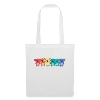 Drapeau arc-en-ciel Gay Pride LGBTQ Koala Doux Koalas - Sac en tissu - blanc - Devant