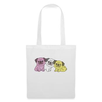 twink Flag Pug Pride LGBTQ cute dogs - Tote Bag - white - Front