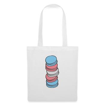 Drapeau transgenre Gay Pride LGBTQ Macaron - Sac en tissu - blanc - Devant