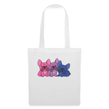 Bi Flag French Bulldog Pride LGBTQ Dogs - Tote Bag - white - Front