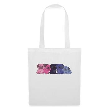 Omnisexual Flag Pug Pride LGBTQ cute dogs - Tote Bag - white - Front