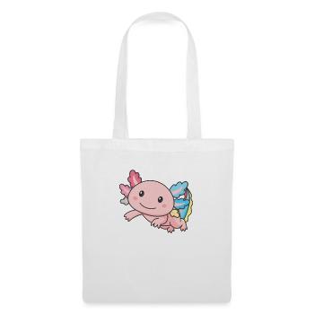 Genderflux Drapeau Juin Fierté LGBTQ Axolotl - Sac en tissu - blanc - Devant