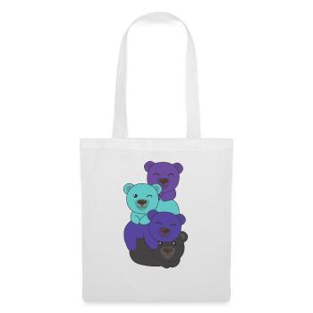 Alexigender Flag Pride LGBTQ Mignon Bear Bunch - Sac en tissu - blanc - Devant