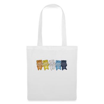 Aroace Flag Pride LGBTQ sweet Hippo - Tote Bag - white - Front