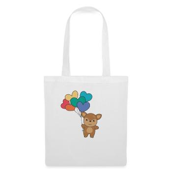 Rainbow Hearts Pride LGBTQ Balloons Deer - Tote Bag - white - Front