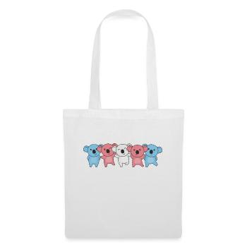 Drapeau transgenre Pride LGBTQ Sweet Koala - Sac en tissu - blanc - Devant