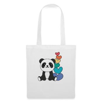 Rainbow Hearts Pride LGBTQ Cute Animals Panda - Tote Bag - white - Front