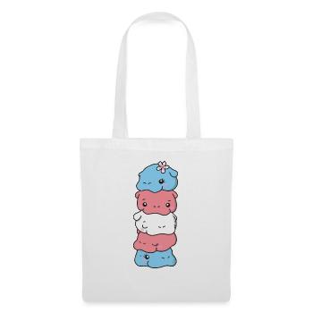 Drapeau transgenre Pride LGBTQ doux Hippopotame - Sac en tissu - blanc - Devant