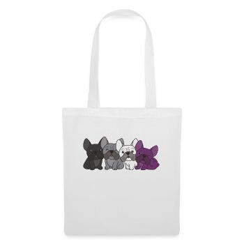 Asexual Flag French Bulldog Pride LGBTQ Dogs - Tote Bag - white - Front