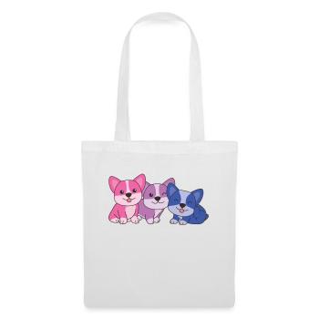 Bi Flag Corgi Pride LGBTQ cute dogs - Tote Bag - white - Front