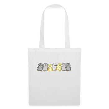 Demigender Flag Pride PINGOUIN MIGNON LGBTQ - Sac en tissu - blanc - Devant