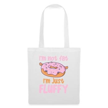 Drôle d’Hippo Donut pelucheux Kawaii Esthétique - Sac en tissu - blanc - Devant