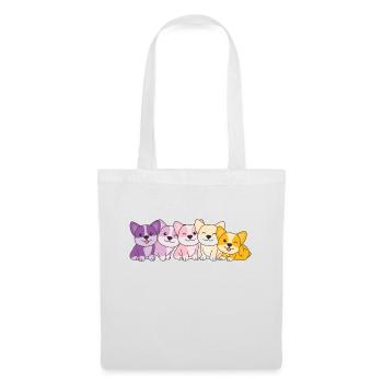 drapeau trixic Corgi Pride LGBTQ chiens mignons - Sac en tissu - blanc - Devant