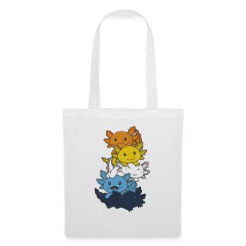 aroace Flag Gay Pride LGBTQ Axolotl - Tote Bag - white - Front