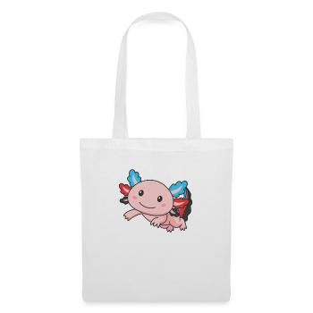 Polyamory Flag Gay Pride LGBTQ Axolotl - Stoffbeutel - Weiß - Vorne