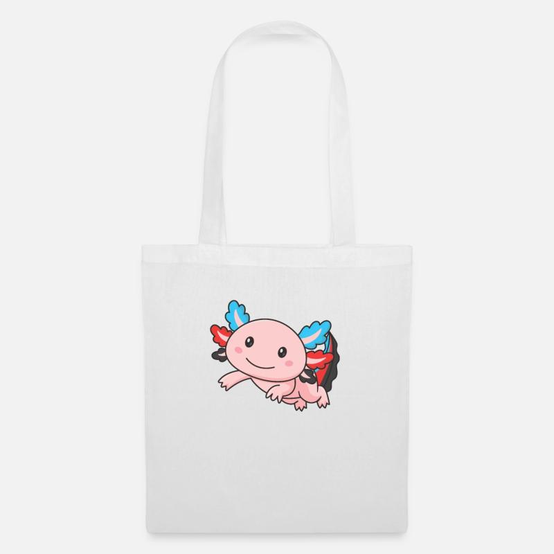Polyamory Flag Gay Pride LGBTQ Axolotl - Stoffbeutel - Weiß