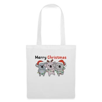 Koala Animaux de Noël Koalas Joyeux Noël - Sac en tissu - blanc - Devant