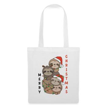 Sloth Christmas Tree Christmas Animals Sloths - Tote Bag - white - Front