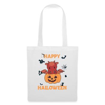 Dragon in Pumpkin Cute Dragons Happy Halloween - Tote Bag - white - Front