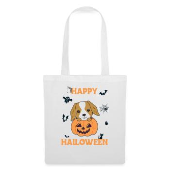 Cocker Spaniel Pumpkin Cute Dogs Happy Halloween - Tote Bag - white - Front