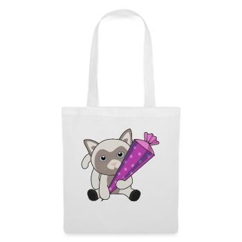 Maternelle Chat École Enfants Sac d’école Mignon - Sac en tissu - blanc - Devant