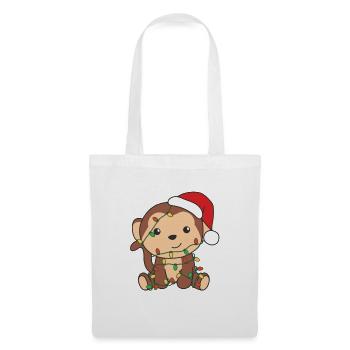 Monkey Christmas Winter Animals Monkeys - Tote Bag - white - Front