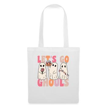 Let's go ghouls groovy ghost with vintage flowers - Tote Bag - white - Front