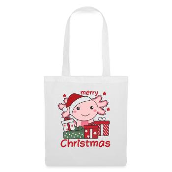 Axolotl Cadeau de Noël Animaux d’hiver Axolotl - Sac en tissu - blanc - Devant