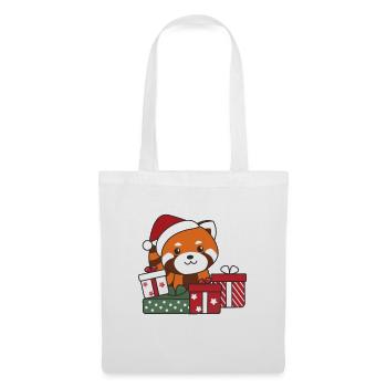 Rote Panda Weihnachten Geschenk Winter Rote Pandas - Stoffbeutel - Weiß - Vorne