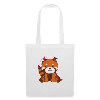 Red Panda Halloween Cute Devil Witch Costume - Tote Bag - white - Front