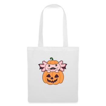 Axolotl Halloween Pumpkin Bat Costume - Tote Bag - white - Front