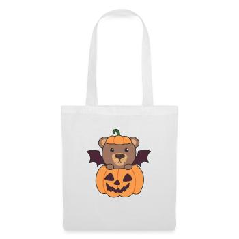 Costume de chauve-souris citrouille d’Halloween - Sac en tissu - blanc - Devant