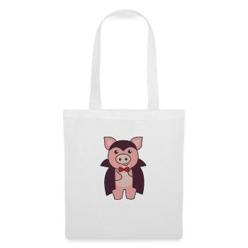 Pig Halloween Cute Devil Vampire Costume - Tote Bag - white - Front