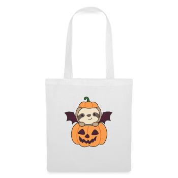 Sloth Halloween Pumpkin Bat Costume - Tote Bag - white - Front