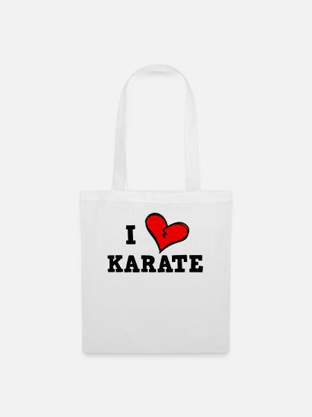 Ich liebe Karate - Stoffbeutel - Weiß